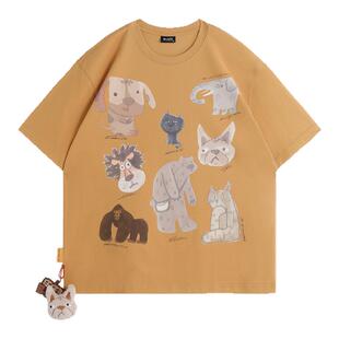 BJHG不计后果短袖T恤女款夏季潮牌 美式宽松凉感速干圆领五分袖女