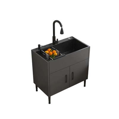 阳台水槽厨房不锈钢洗手盆一体柜