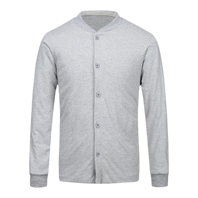 中老年可脱卸桑蚕丝棉袄男士纽扣宽松长袖丝绵衣内胆冬季棉衣加厚