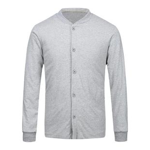 中老年可脱卸桑蚕丝棉袄男士纽扣宽松长袖丝绵衣内胆冬季棉衣加厚