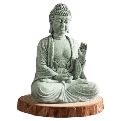 青砂石小佛像禅意造景微景观摆件