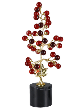 水晶葡萄树家居摆件客厅装饰品