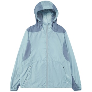 NORYBRAND 新款户外轻薄拼色结构激光透气防晒服 半透明皮肤风衣