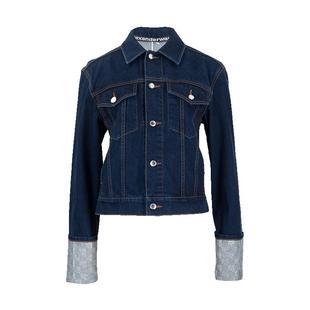 Alexander Wang女保暖防寒logo全棉牛仔夹克外套女士秋冬XY促销