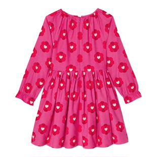 Jacadi亚卡迪女童纯棉法式连衣裙25秋冬新款天鹅绒长裙子2043104