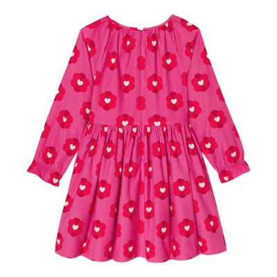 Jacadi亚卡迪女童纯棉法式连衣裙春秋新款天鹅绒长裙子2043104