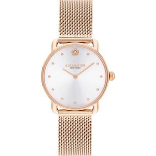 【罗一舟推荐】COACH/蔻驰ELLIOT山茶花米兰编织手表女情人节礼物