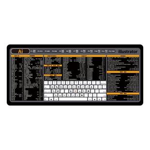 快捷键大全超大办公鼠标垫CAD函数公式WPS EXCEL AI PS SW CDR PR