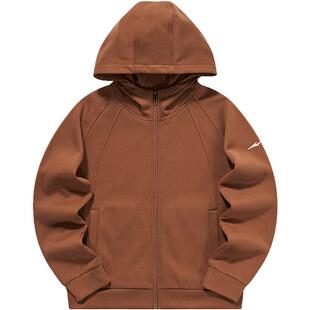 鸿星尔克外套女冬季新款女士修身加绒卫衣针织夹克运动服女装女款