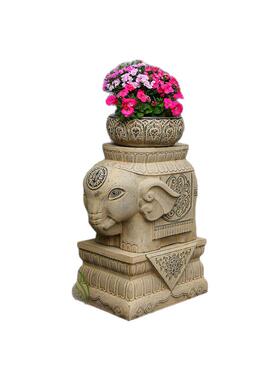 庭院花盆室外花园装饰花器阳台造景布置别墅门口大象墩子吉祥摆件