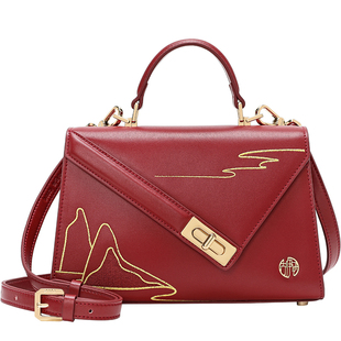 【新年礼物】古伊西中国风开门红女原创设计刺绣工艺结婚包斜挎