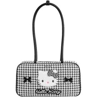【Hellokitty生日千金风】TOUTOU三丽鸥联名凯蒂猫千鸟格保龄球包