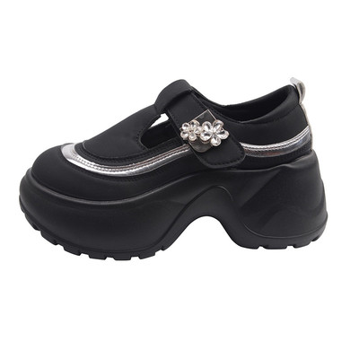 法式黑色单鞋女秋冬季百搭小皮鞋