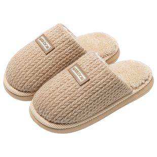 冬季棉拖鞋男士2025新款室内家居保暖厚底防滑情侣毛绒拖鞋女冬天