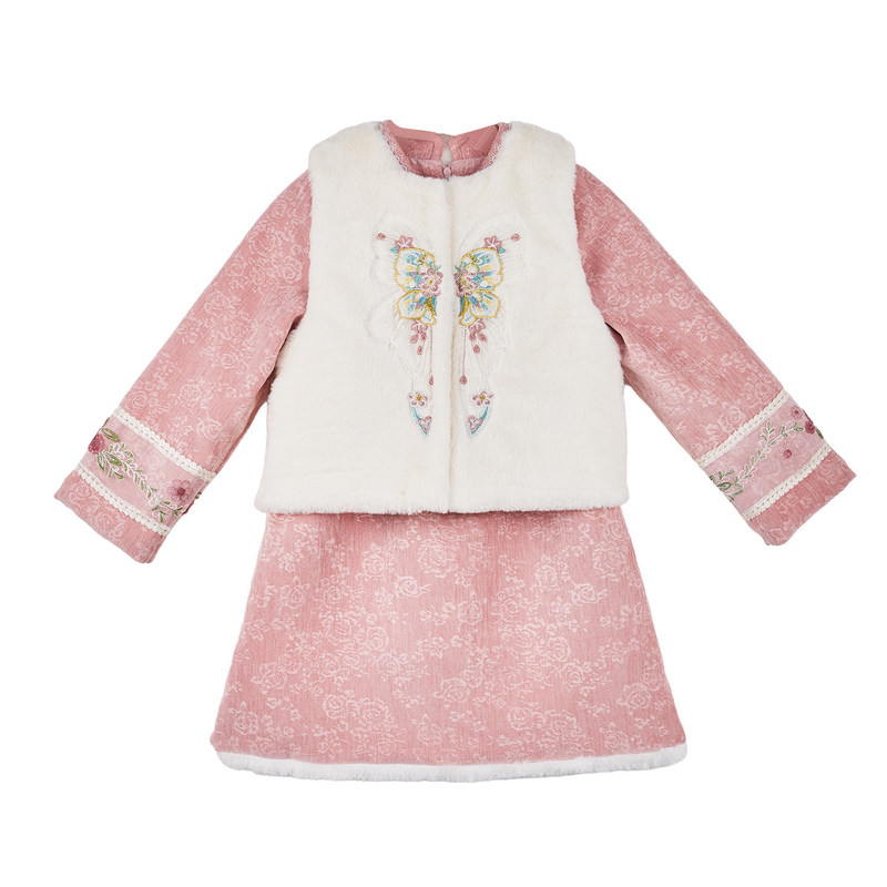 厵yuan女童汉服冬季加厚连衣裙