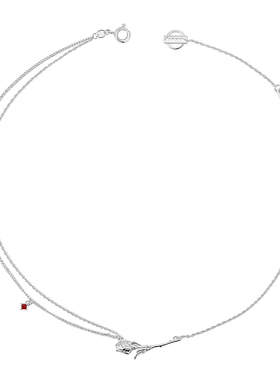 纯银短款女情人节礼物项链叠戴