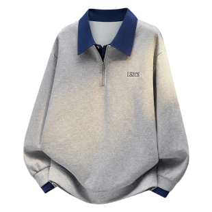 NASA STUSY美式高街2026新款春秋装男款情侣潮牌衬衫领假两件卫衣