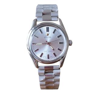 瑞士表英纳格机械上弦库存全钢表男士腕表夜光真皮表带古经典老款