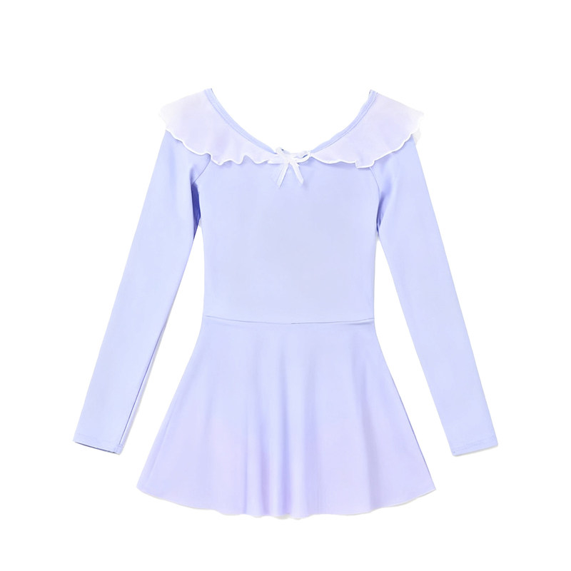 儿童芭蕾舞服女童长袖连体练功服跳舞演出服秋冬新款