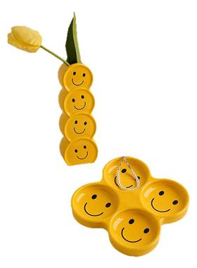 陶瓷笑脸摆件台面装饰