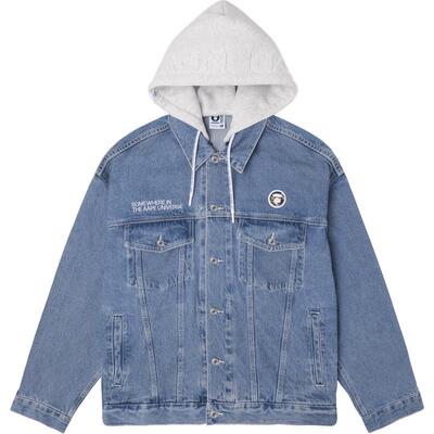 Aape可拆卸帽牛仔外套7602XXL