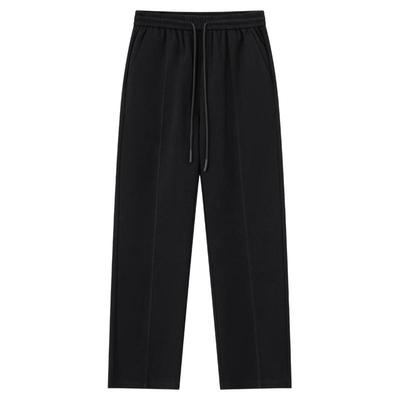 CLIMAX VISION浮雕肌理感斜纹基础款合身收腿显瘦直筒长裤