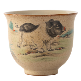 粗陶十二生肖茶杯酒杯全套品茗杯家用高档摆件杯子个人专用主人杯