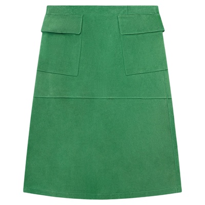 IMMI复古绒面羊皮A型半裙