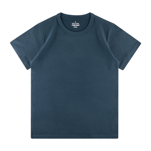 匹戏300g重磅新疆棉短袖T恤男定制工作服团体服文化衫三本针加厚