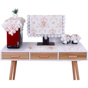 电脑罩防尘罩盖布台式电脑的防尘布欧式22寸27寸电脑防尘布多用巾