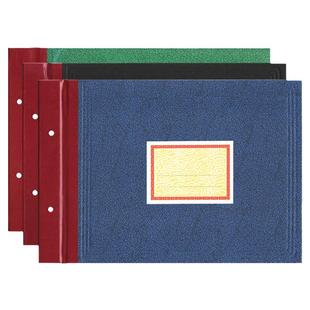 立信16k漆纸面账夹活页账本封皮封面账册帐本夹账本装订封面25 35 18k帐夹加厚横式塑料带标签贴财务会计用品