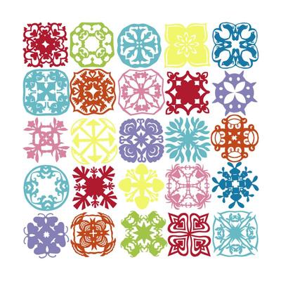 儿童手工剪纸团花窗花轴对称图形