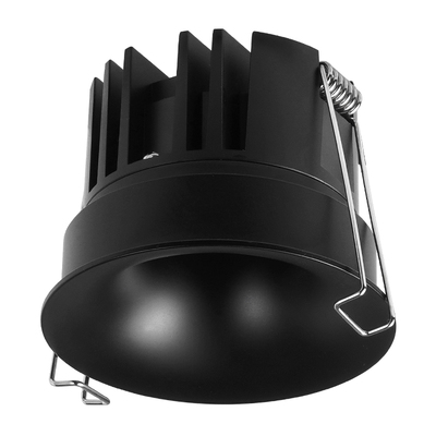 嵌入式射灯黑色无边框筒灯黑杯中古风弧面内嵌智能非预埋仿石膏