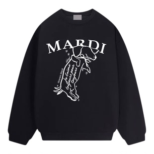 idcerem Mardi跳跳狗卫衣女秋冬季加绒纯棉宽松韩系腊肠狗上衣男