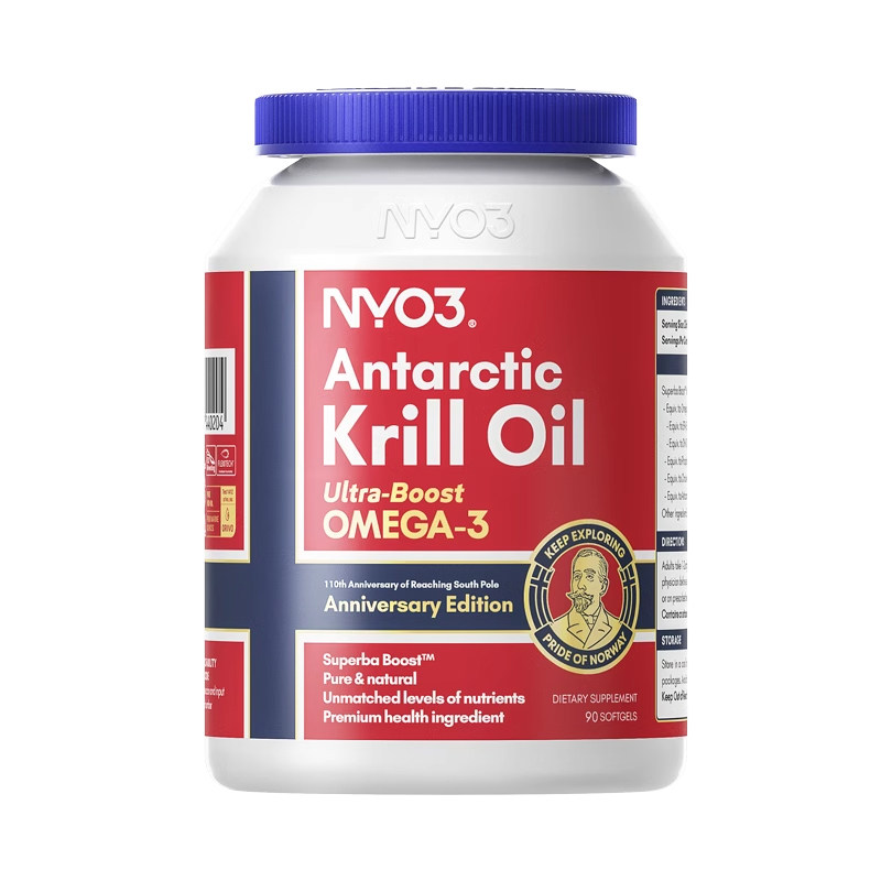 NYO3挪威进口阿蒙森纯南极磷虾油59%高海洋磷脂鱼油中老年Omega3