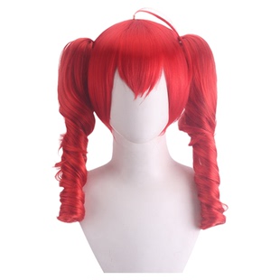 馒头家 cosplay假发VOCALOID V家 重音テトTETO 马尾 红色分体式