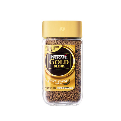 日本进口雀巢金牌黑咖啡提神速溶冻干美式纯黑咖啡粉80g瓶装