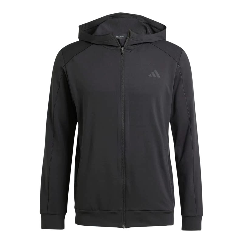 adidas阿迪达斯防风外套男装春季款运动速干训练健身跑步连帽夹克