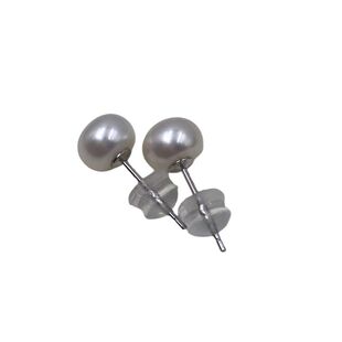 诸暨淡水珍珠耳钉超亮小灯泡6A级珍珠耳针s925银基础款5-12mm简约