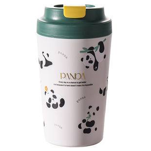 康纳斯纯陶瓷内胆咖啡杯随手杯便携车载学生咖啡牛奶礼物养生水杯