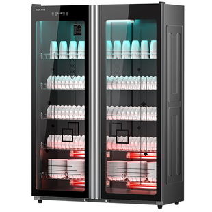 奥克斯商用消毒柜立式大容量双开门餐饮食堂碗筷热风循环消毒碗柜