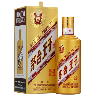 茅台旗舰 贵州茅台王子酒（金王子）53度白酒 500ml*1瓶装送礼袋