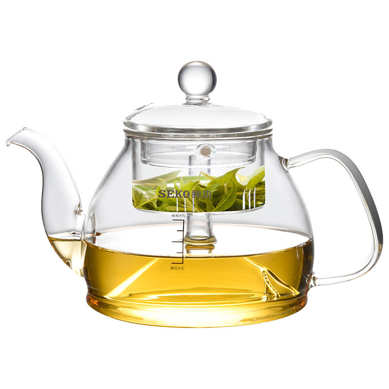 新功蒸汽喷淋式玻璃茶壶迷你茶杯
