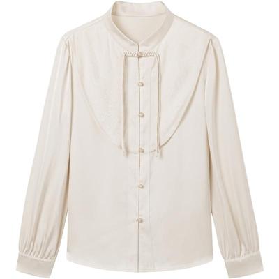 KBNE衬衫女新中式国风上衣 2025春季新款今年流行的漂亮小衫衬衣