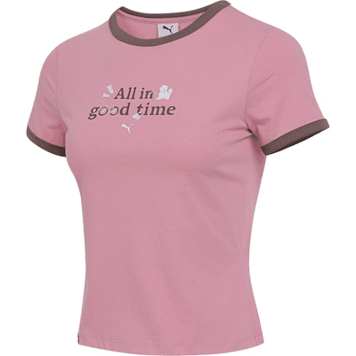 优购puma彪马女子ALL IN GOOD TIME SS运动休闲短袖T恤63479865