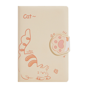 高颜值原创卡通记事本B6便携加厚笔记本子ins风学生可爱少女心日记本精致软皮记录本日常学生书写简约手账本