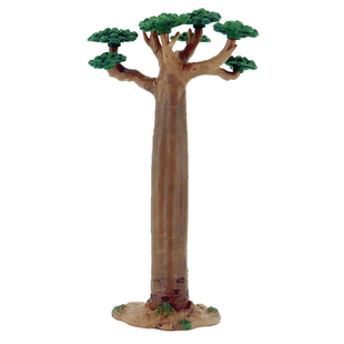 仿真场景大树植物石头模型地台恐龙玩具仙人掌面包树手办塑胶摆件