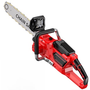 进口48节锂电池电锯家用小型手持锯充电式锂电伐木锯电链锯树神器