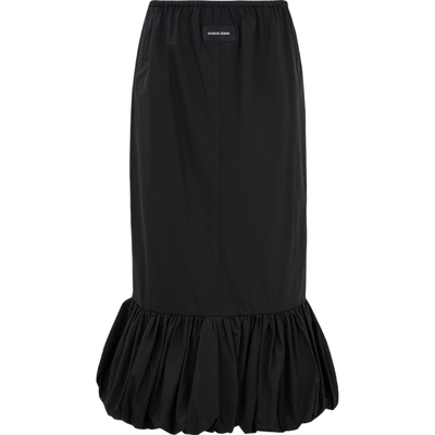 MARINE SERRE 春夏女褶饰贴花软壳面料中长半身裙