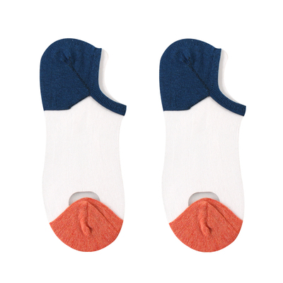 短丝袜春夏甜美拼色薄款透气船袜